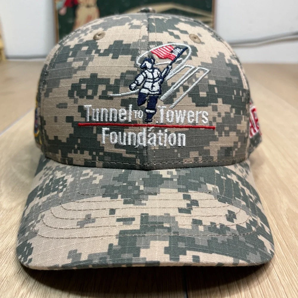 Tunnel to Towers T2T Foundation Hat Cap Digital Camo Military Patches FDNY NYPD